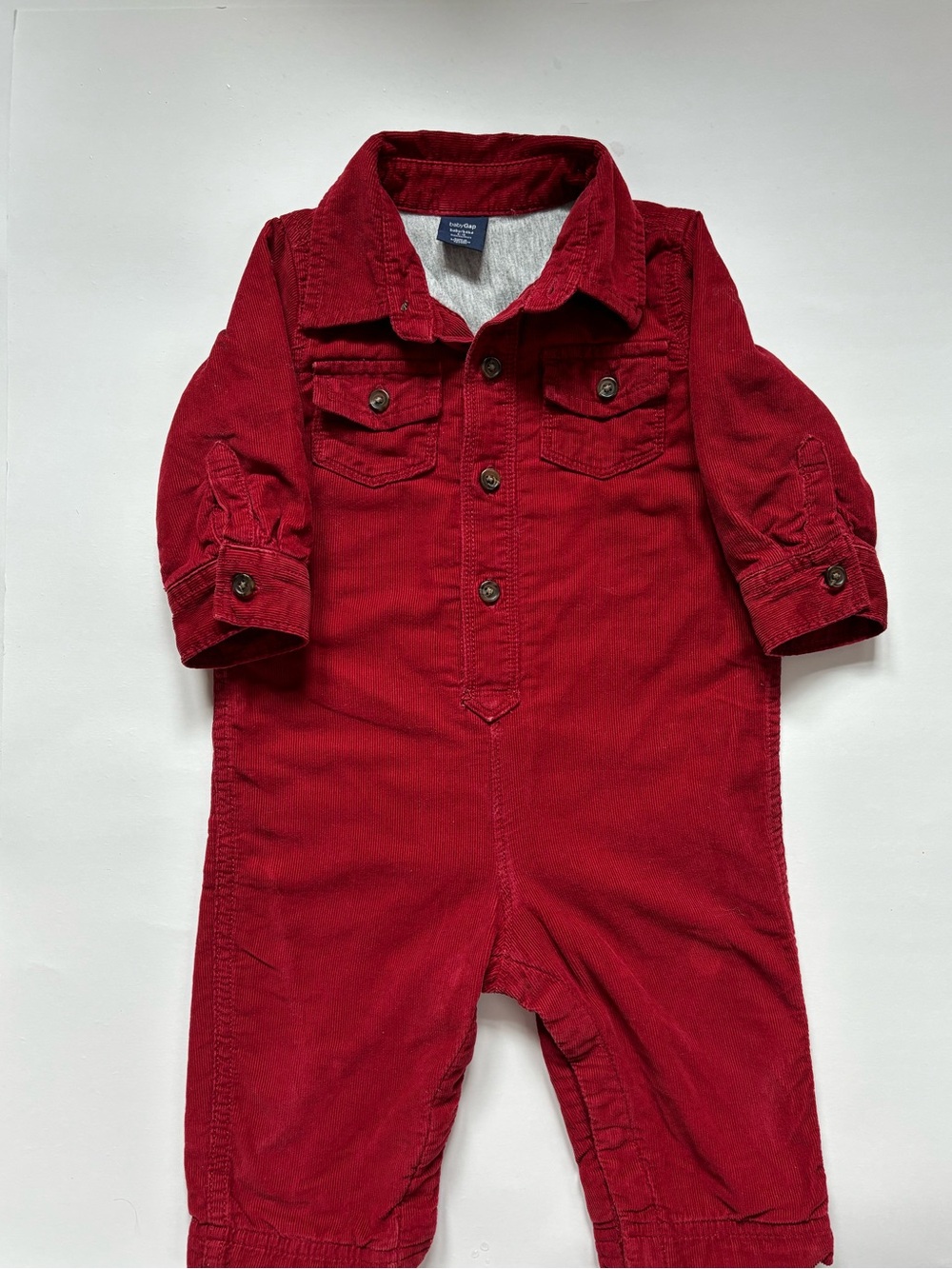 GAP Red Corduroy Jumpsuit Romper